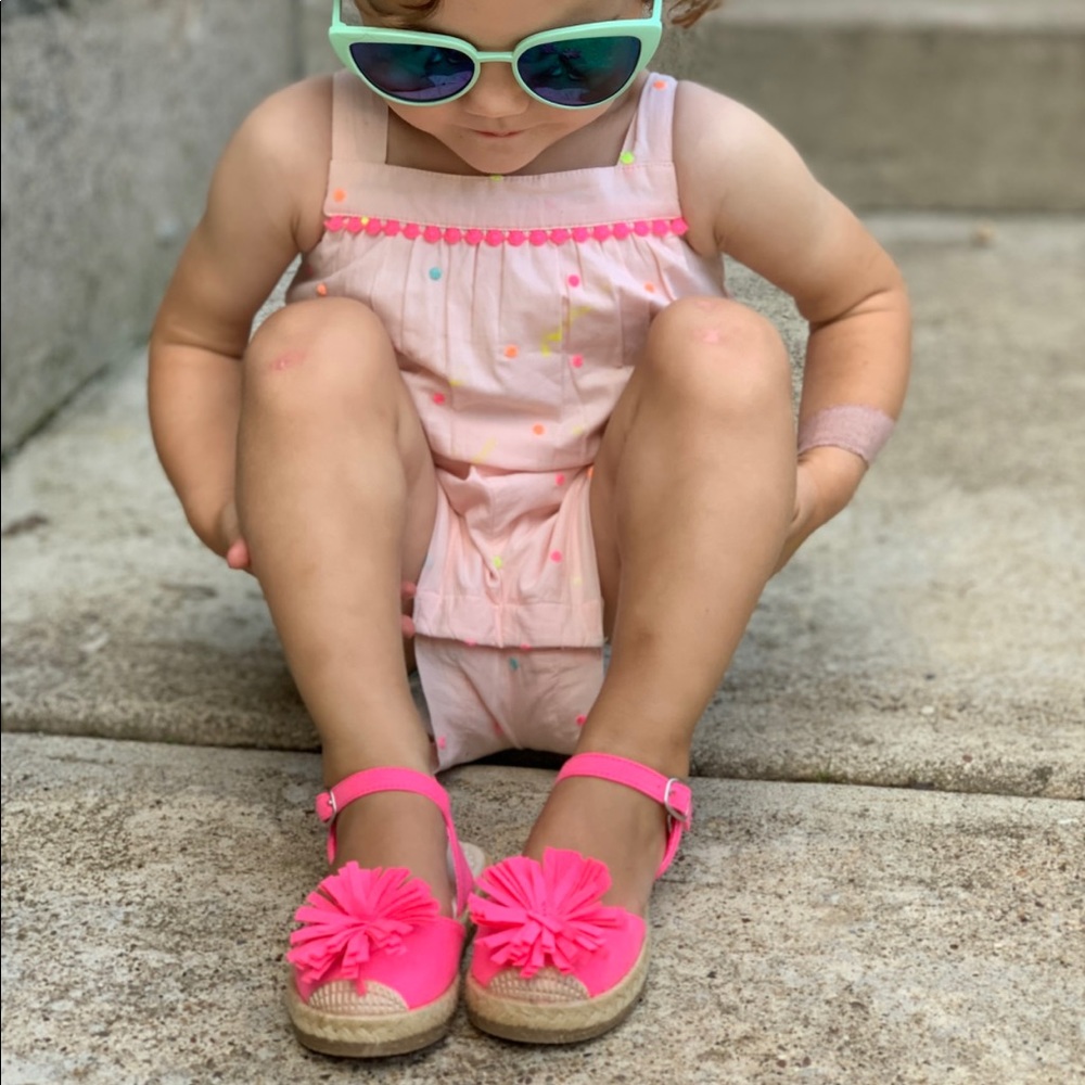 Baby Gap Pink Pom Pom Espadrilles